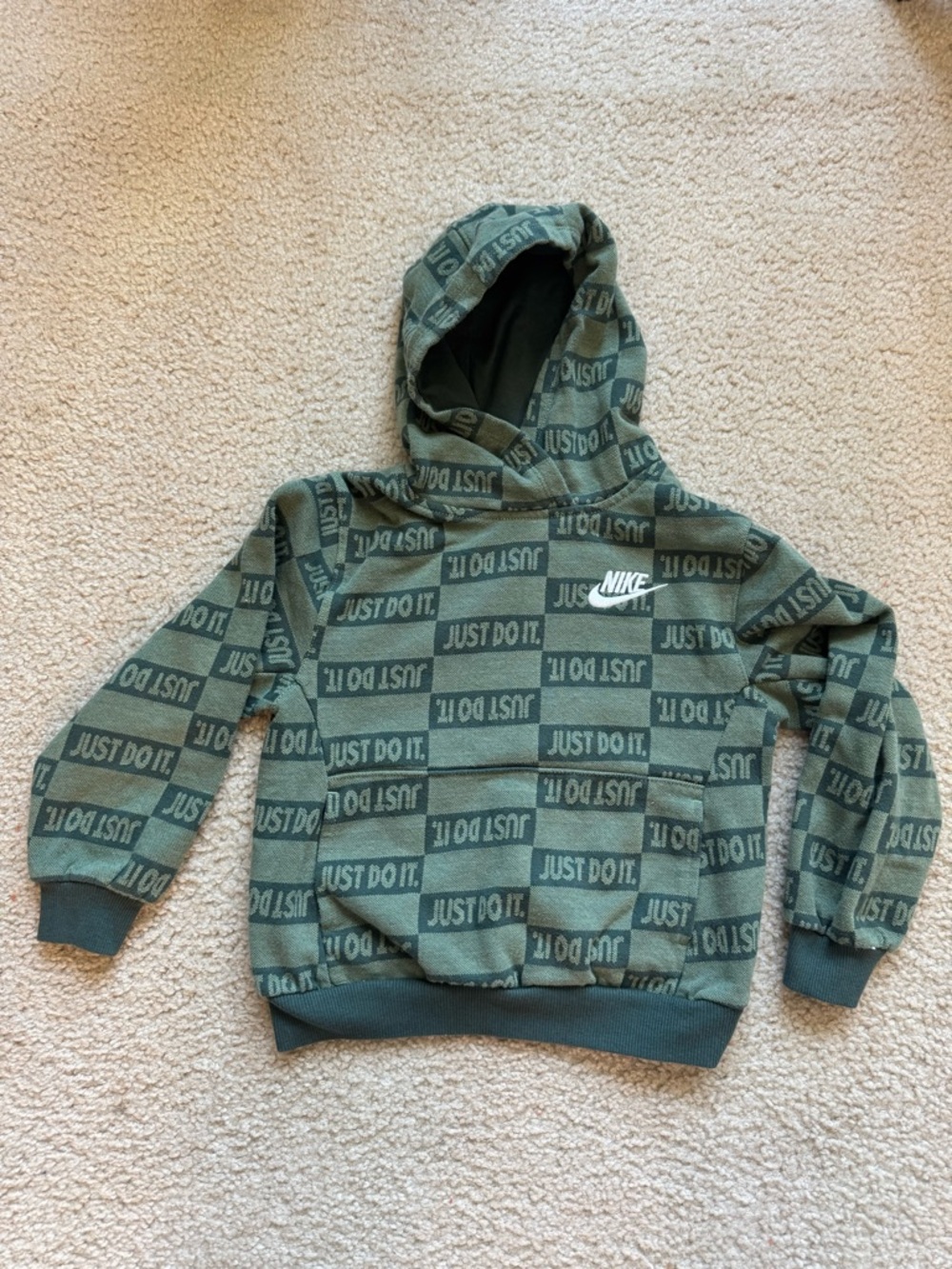 Nike Hooded SweatShirt Size 6-7 116-122 And Pant 4-5 104- 110cm Just Do It Green